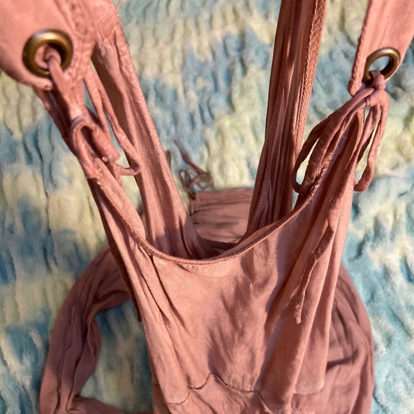 Free People Act Natural Shapeless Romper, old rose - Picture 6 of 12